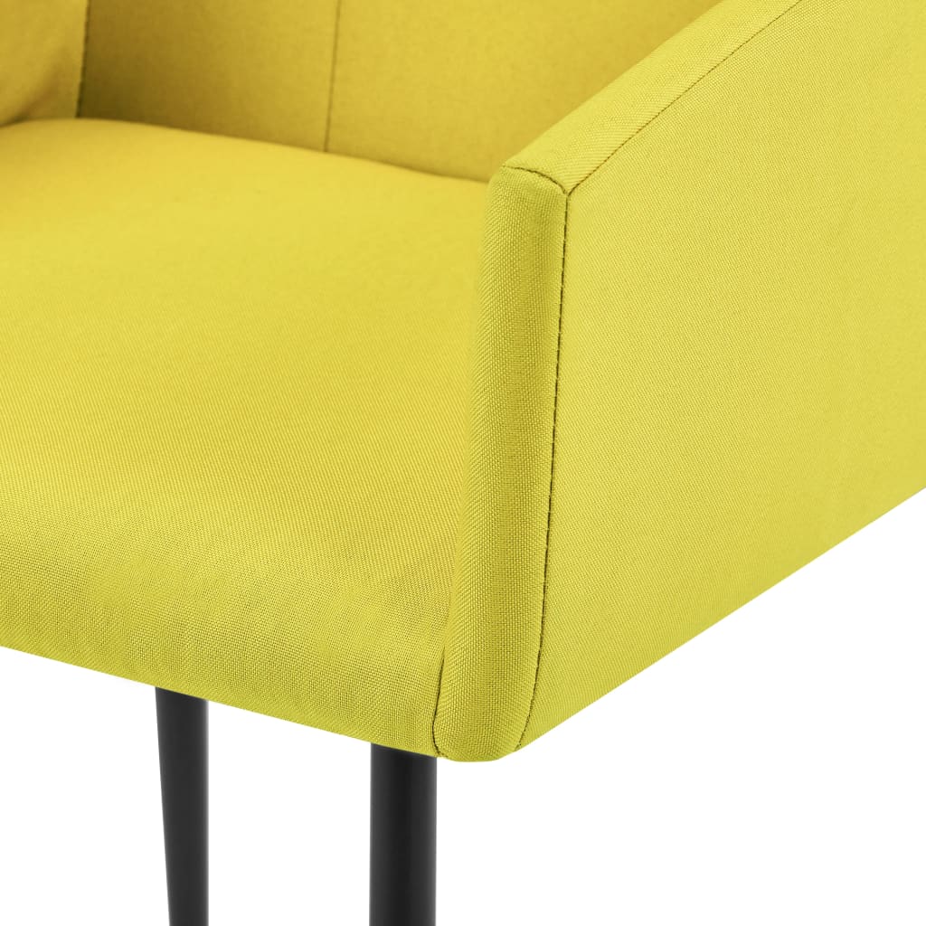 Esszimmerstühle mit Armlehnen 4 Stk. Gelb Stoff_Esszimmerstühle_vidaXL_CityKüchen24