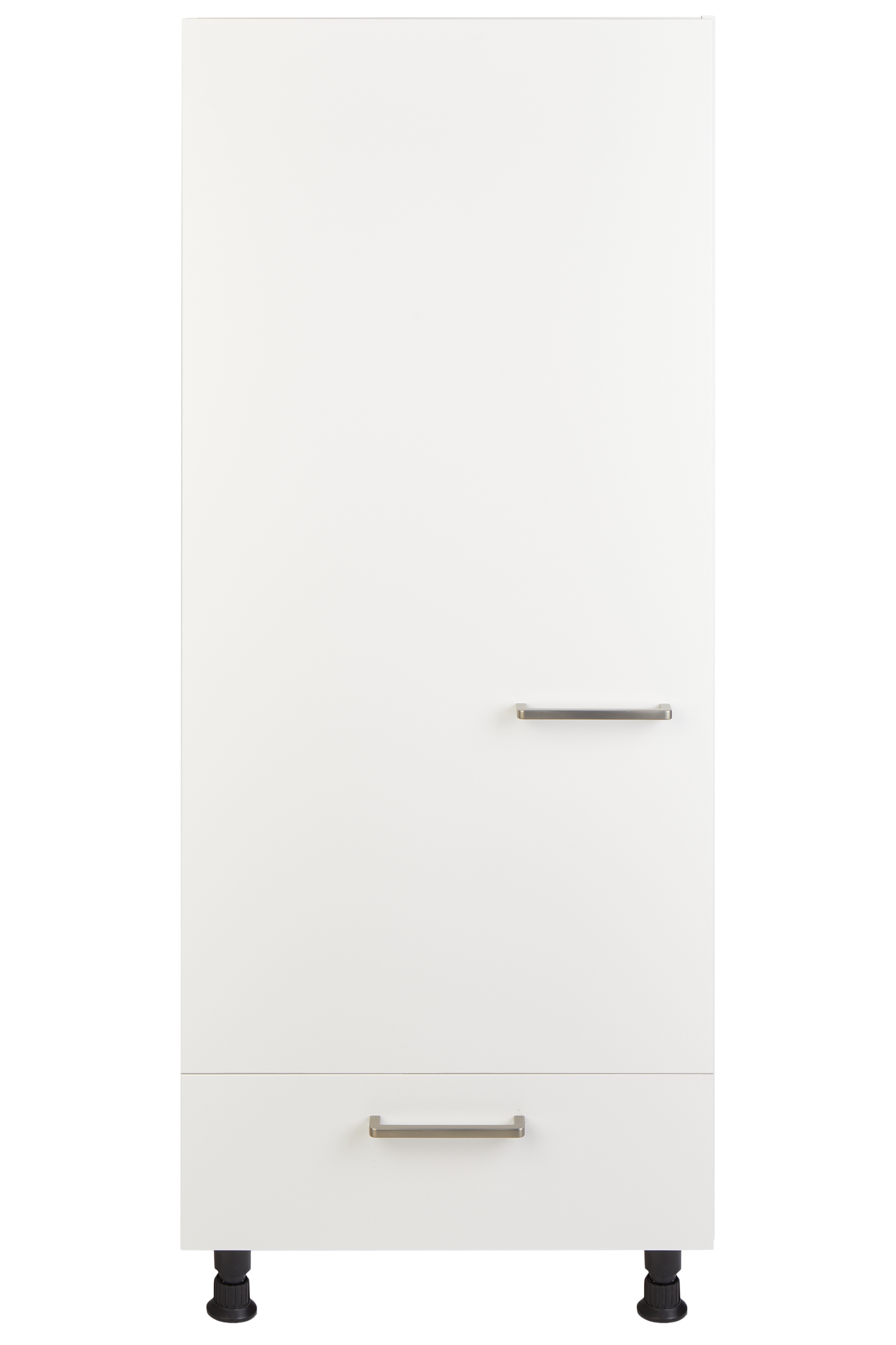 nobilia Highboard-Schrank für Kühlschrank mit Auszug – Alpinweiß | Cityküchen24