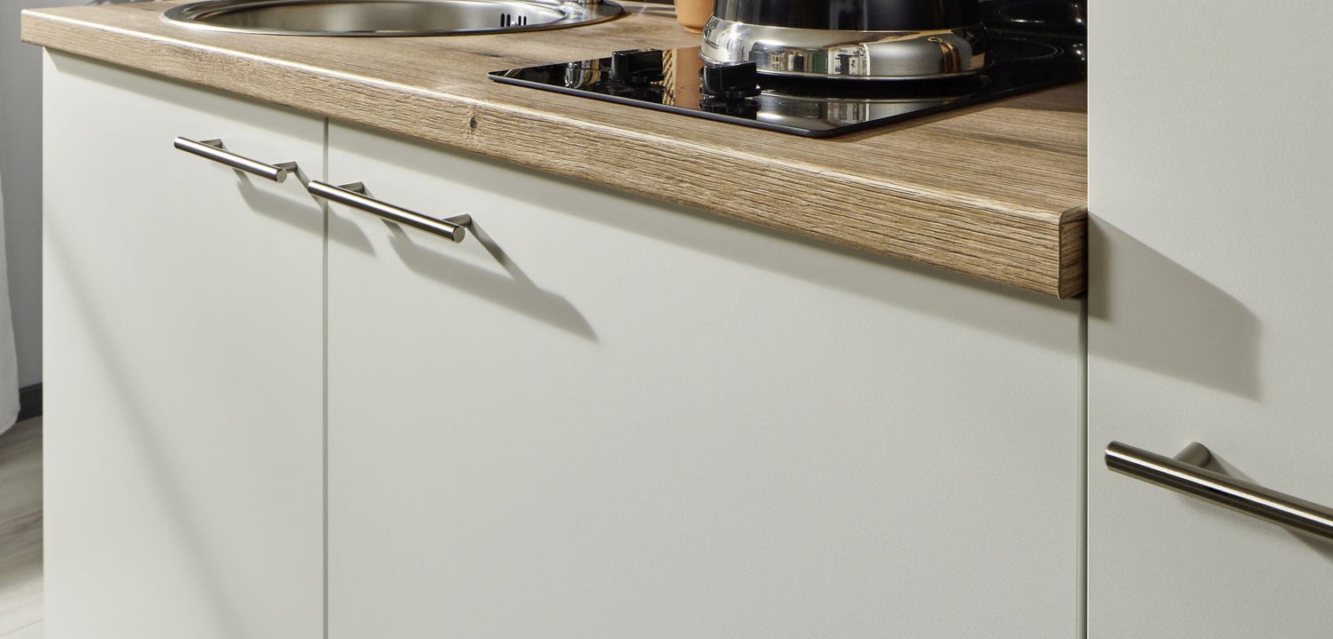 Mini-Kiche Küchenzeile 180 cm, Schränke in Weiß Pino Pino Küchenblöcke & Pantryküchen