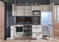 Küchenzeile 240 cm, Beton Weißgrau Loft-Küche Pino Pino Küchenblöcke & Pantryküchen